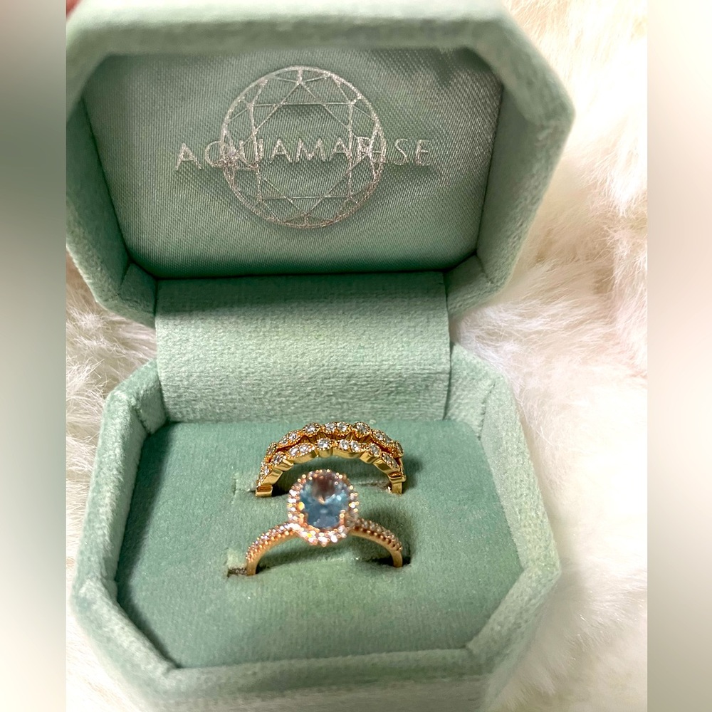 Aquamarise Ring size 8